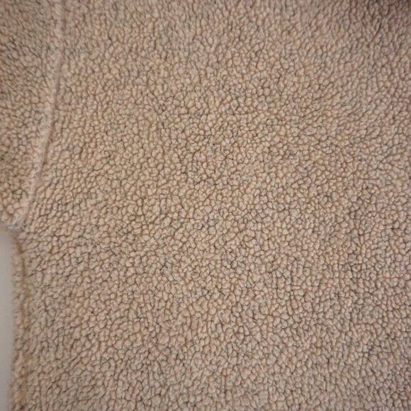 Vintage Marshlands Canada Beige Sherpa Wolf Embroidered Quarter Zip Fleece Large - Picture 10 of 10